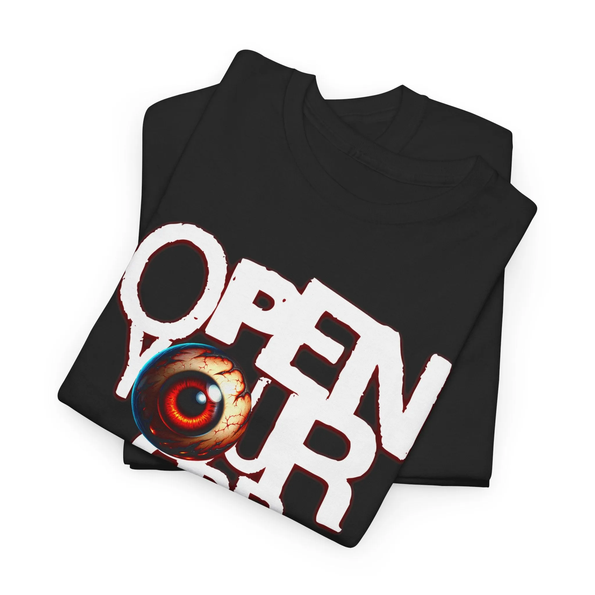 3rd Eye Open Unisex Heavy Cotton Tee | Spiritual T-Shirt, Eye Graphic Tee, Psychedelic Shirt, Gift for Intuitive Souls