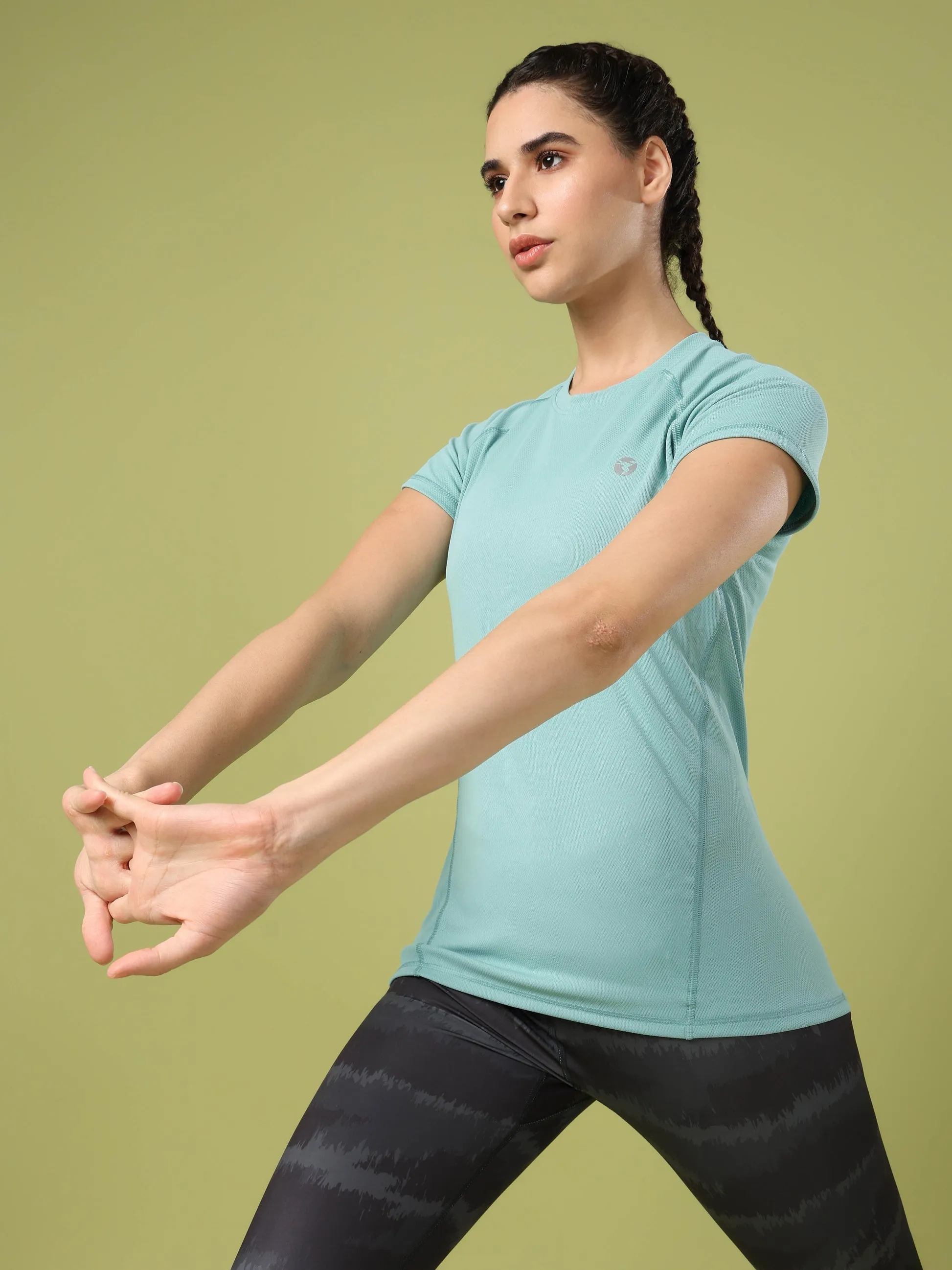 Active Crew Neck T-Shirt - Lake Green
