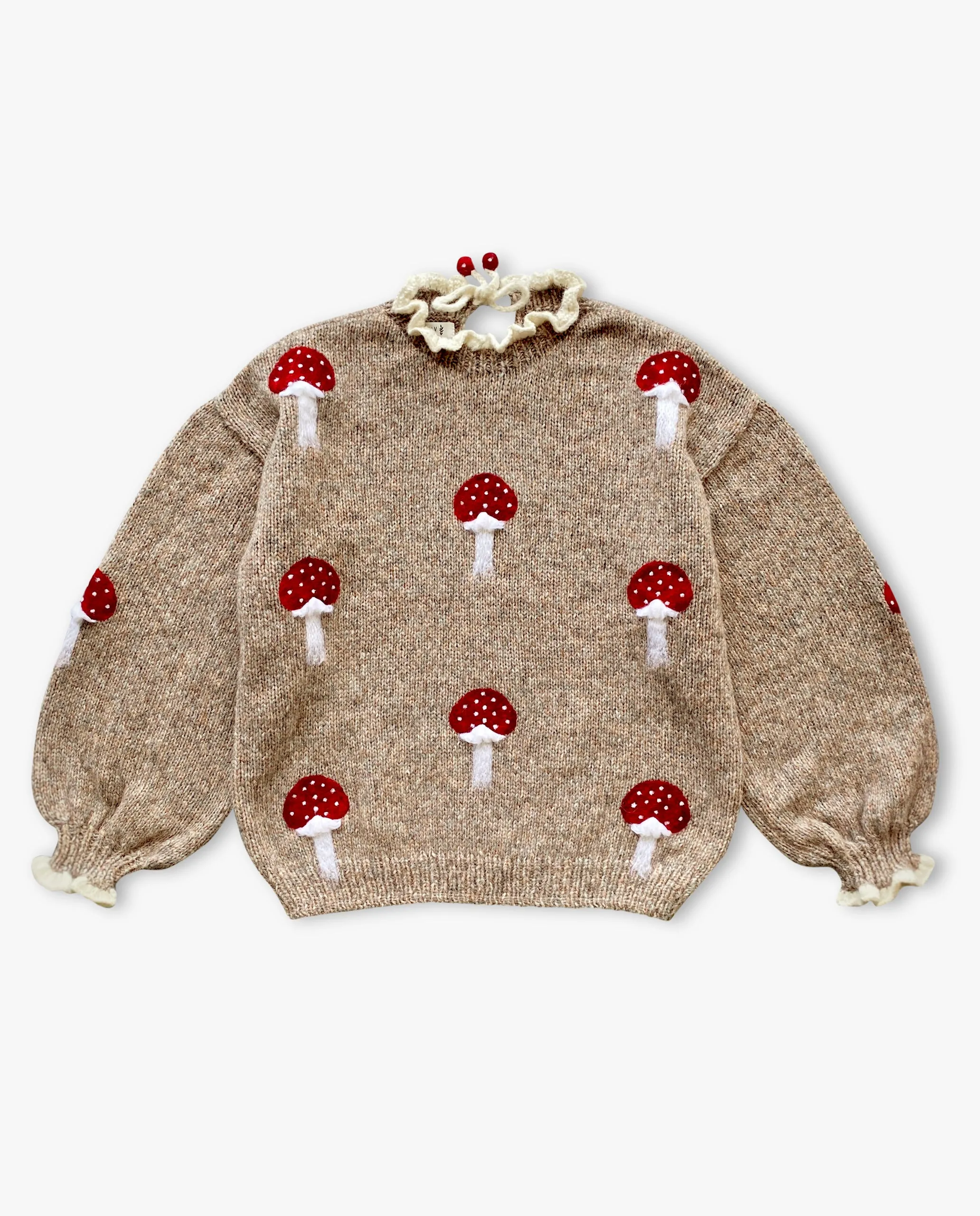 Adult Mushrooms pullover | Beigebrown