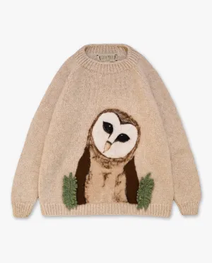 Adult Owl Jumper | Wheat
