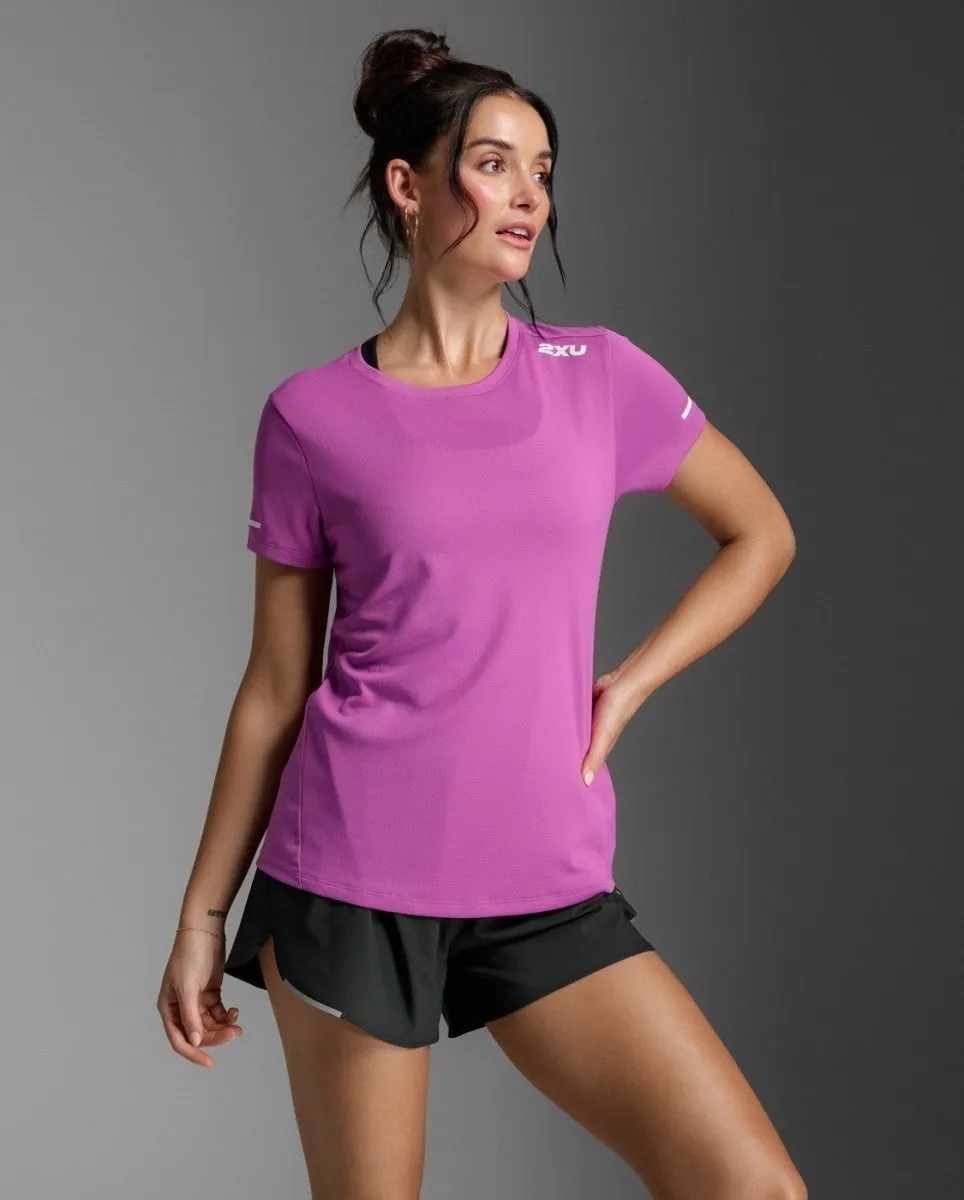 Aero T-Shirt Damen - hyper violet/white reflective