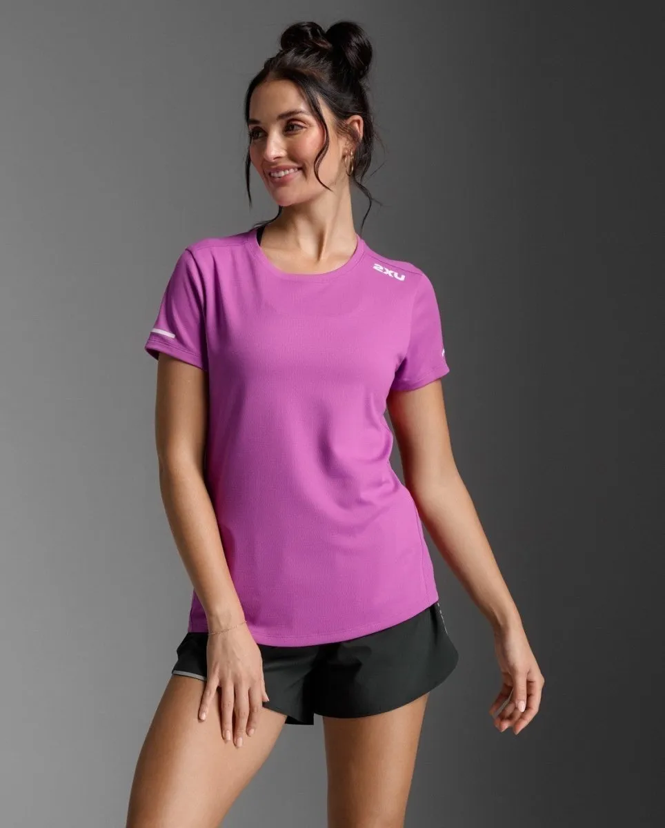 Aero T-Shirt Damen - hyper violet/white reflective