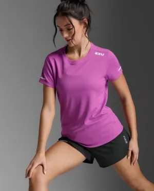 Aero T-Shirt Damen - hyper violet/white reflective