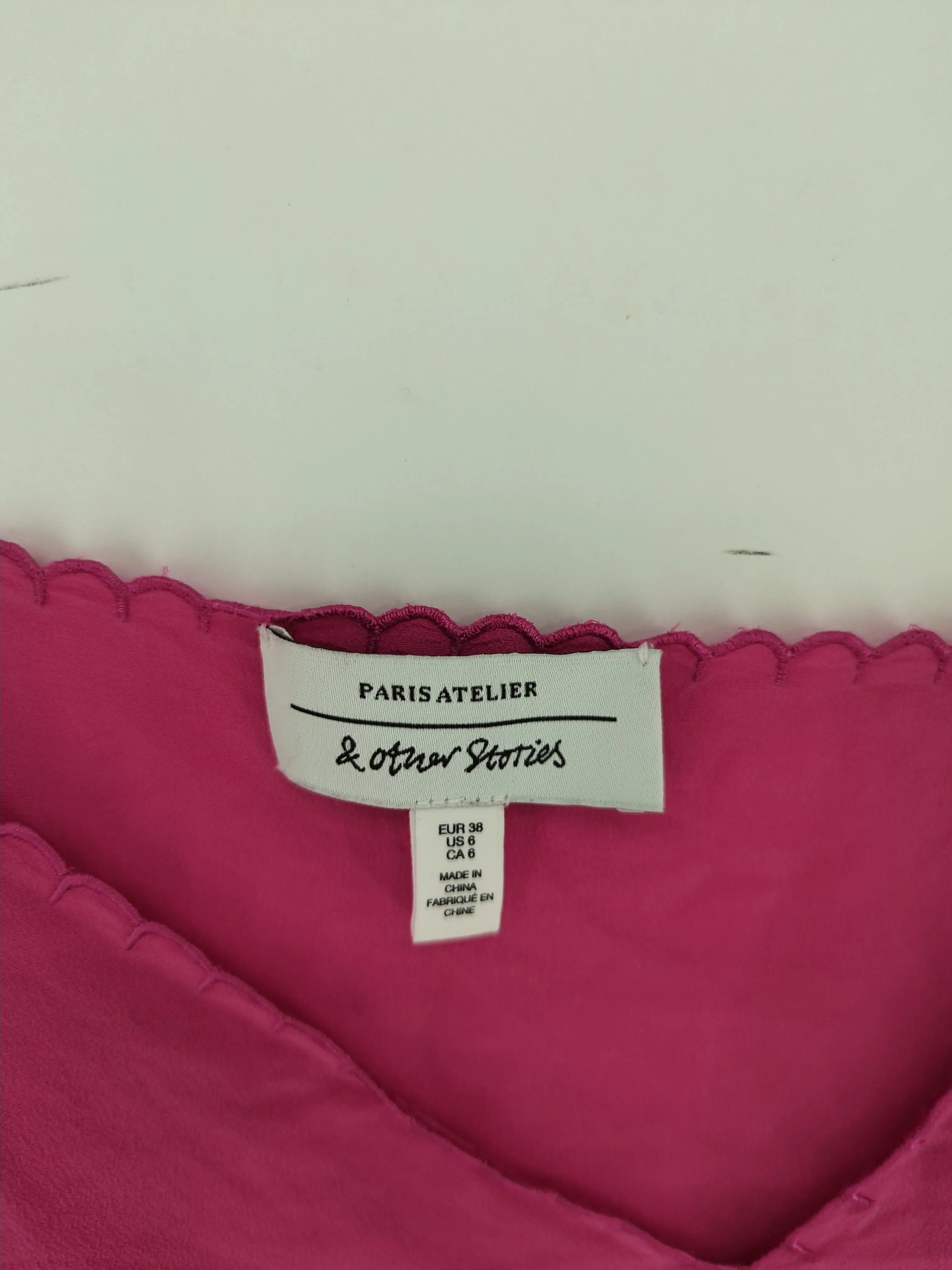 & Other Stories Women's T-Shirt UK 10 Pink 100% Silk