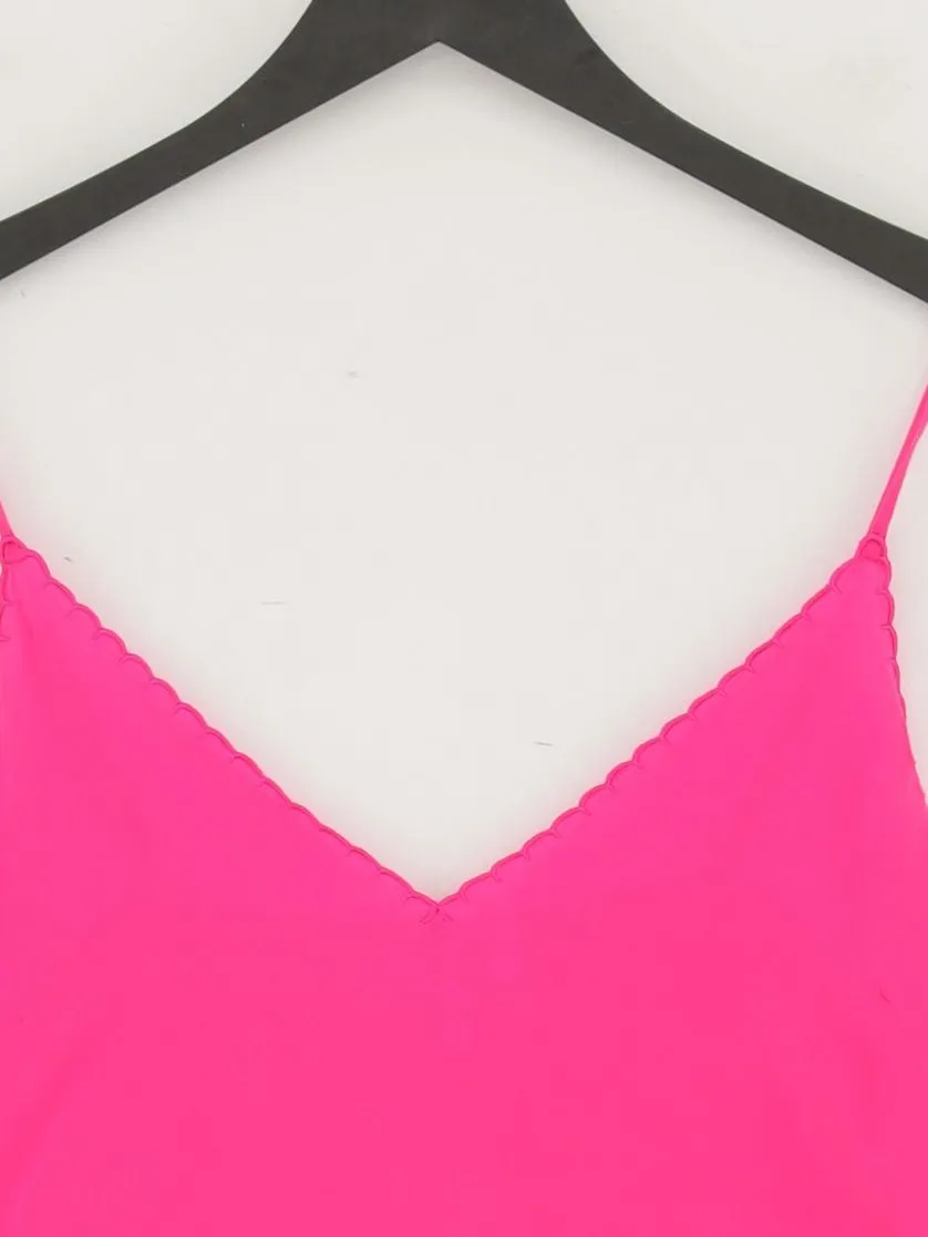 & Other Stories Women's T-Shirt UK 10 Pink 100% Silk
