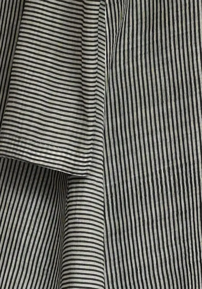Amrich  Dress Pattern Blocked Black & White Panelled Stripes