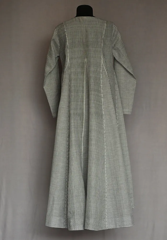 Amrich  Dress Pattern Blocked Black & White Panelled Stripes