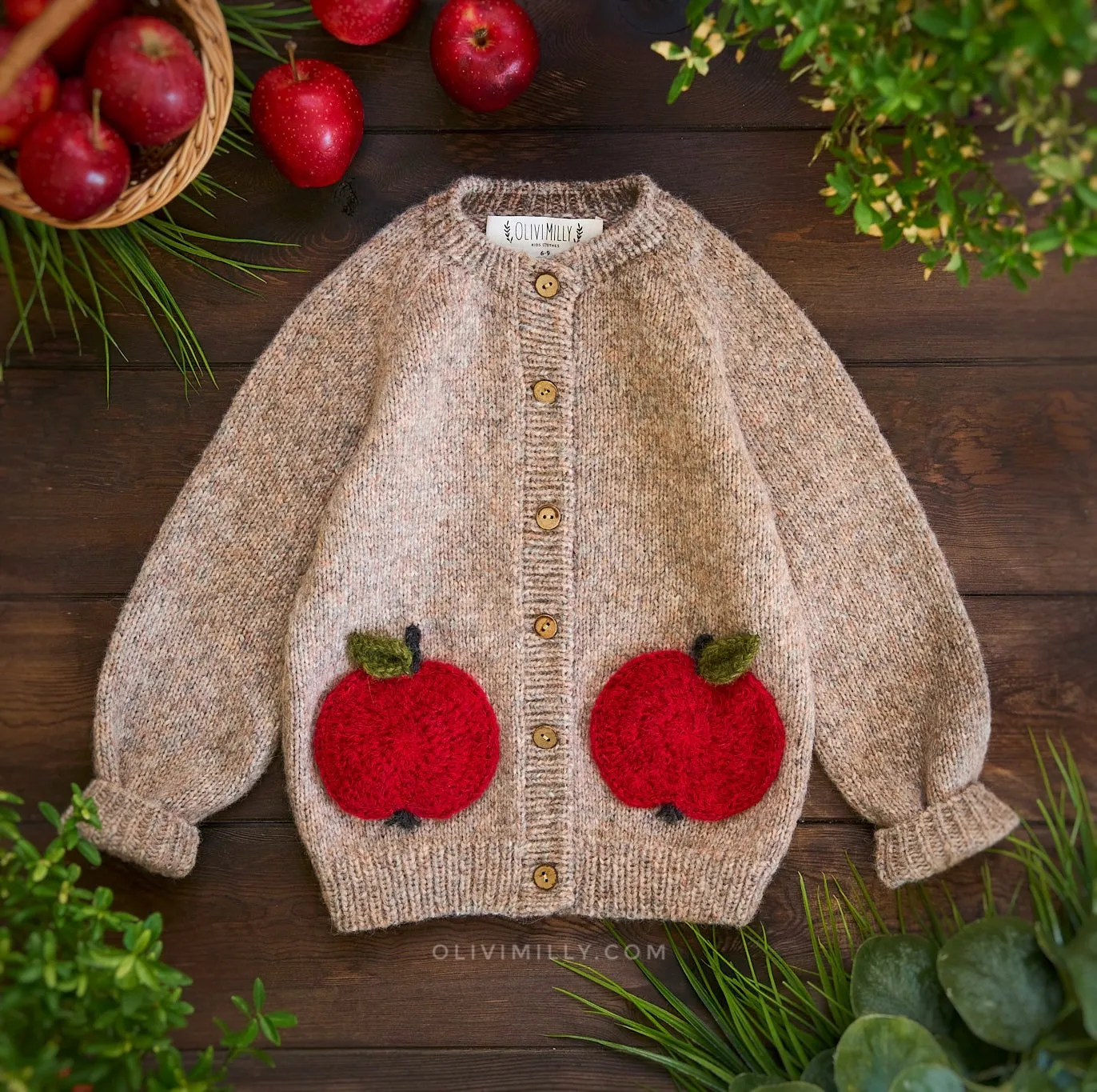 Apple cardigan | Beigebrown