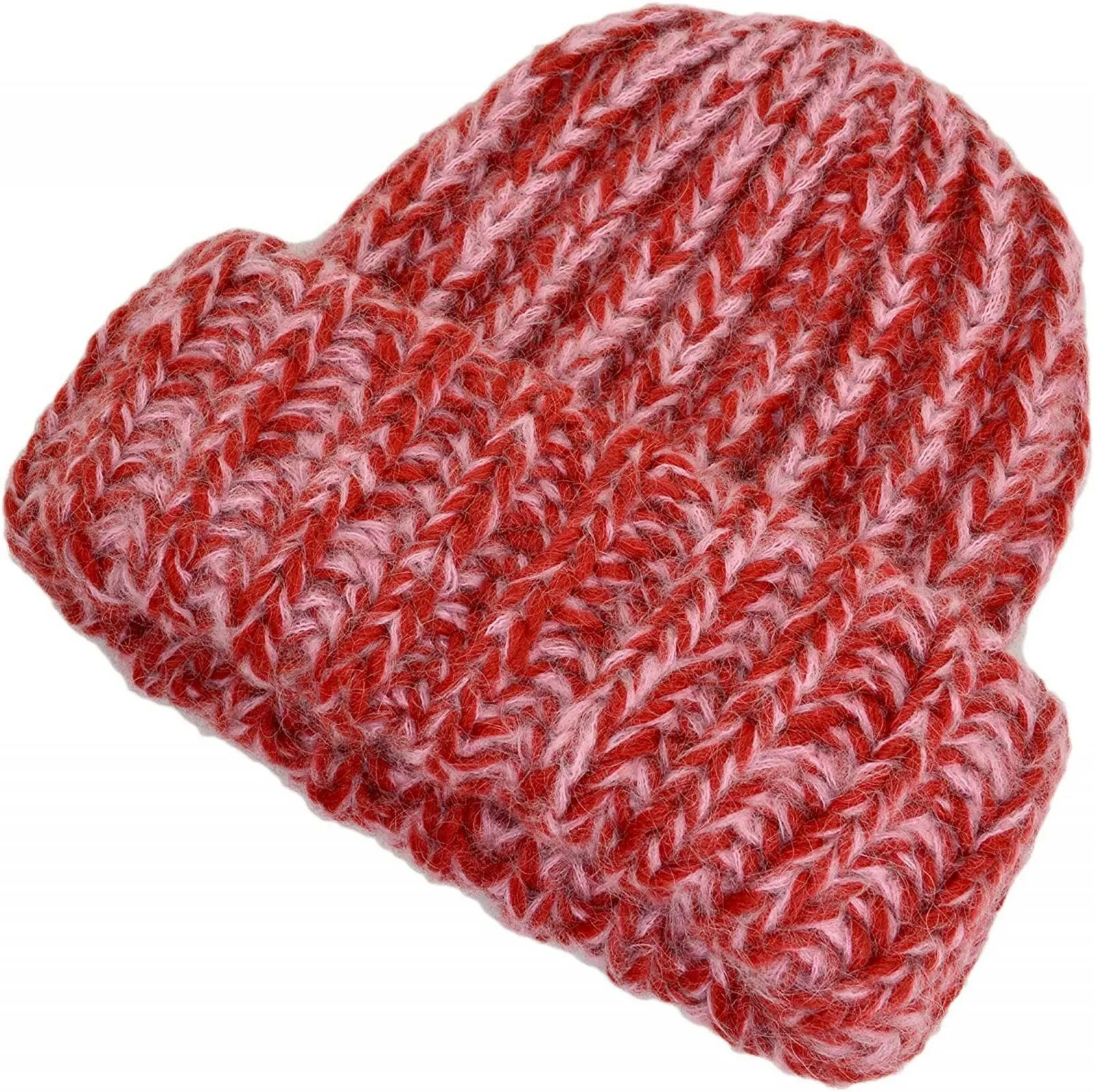 Aqua Women's Marled Chunky Rib Knit Beanie