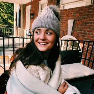 Baltic Cable Pom Pom Beanie