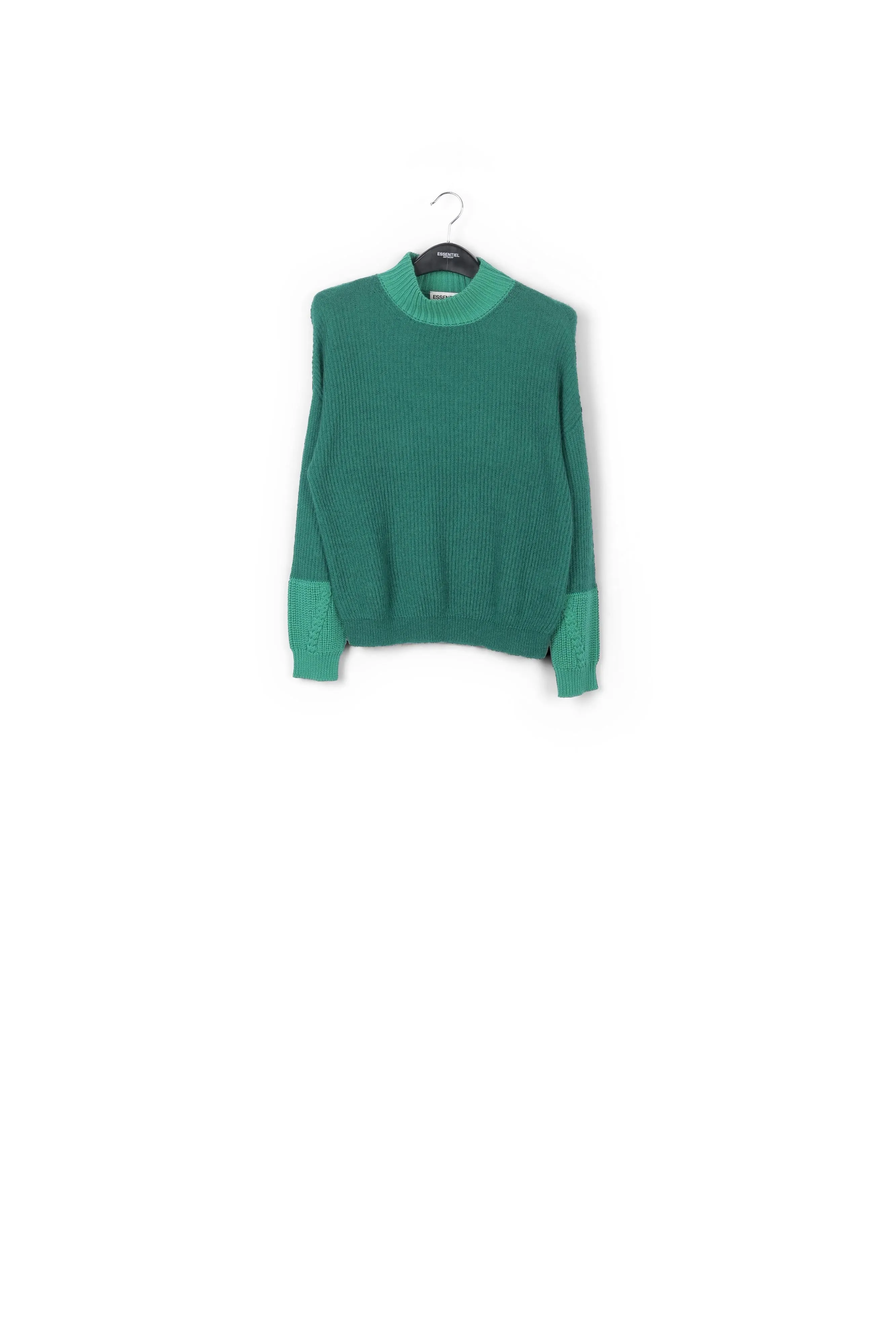 Bi-material sweater