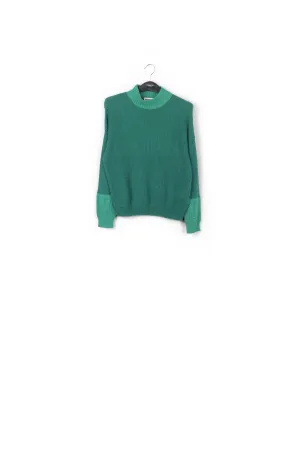 Bi-material sweater