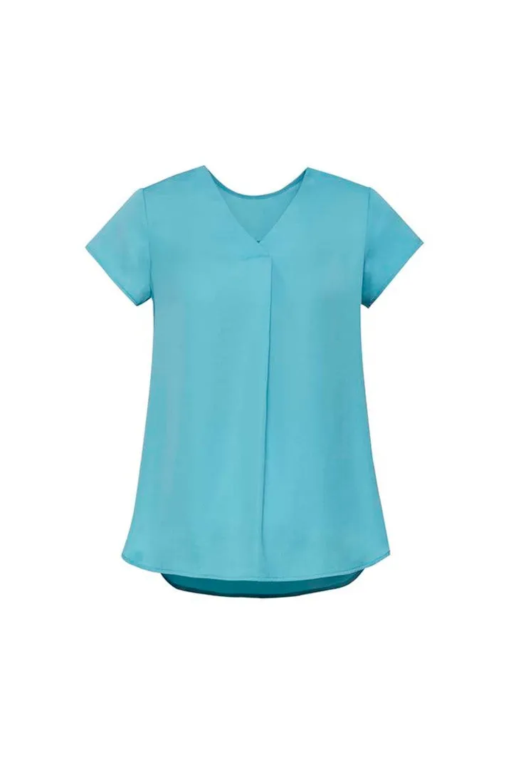 Biz Corporates RB967LS Kayla Ladies V Neck Pleat Blouse