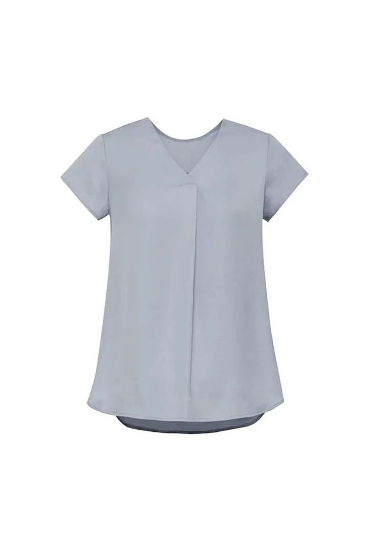 Biz Corporates RB967LS Kayla Ladies V Neck Pleat Blouse