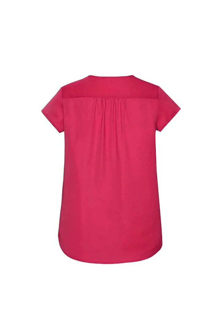 Biz Corporates RB967LS Kayla Ladies V Neck Pleat Blouse