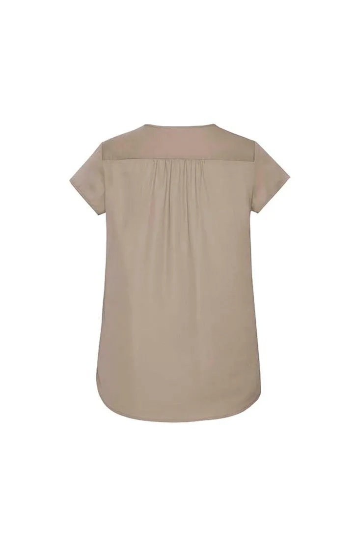 Biz Corporates RB967LS Kayla Ladies V Neck Pleat Blouse