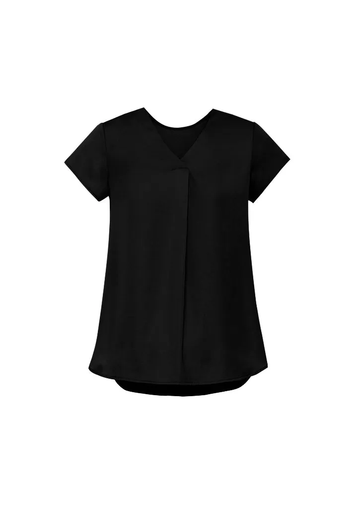 Biz Corporates RB967LS Kayla Ladies V Neck Pleat Blouse