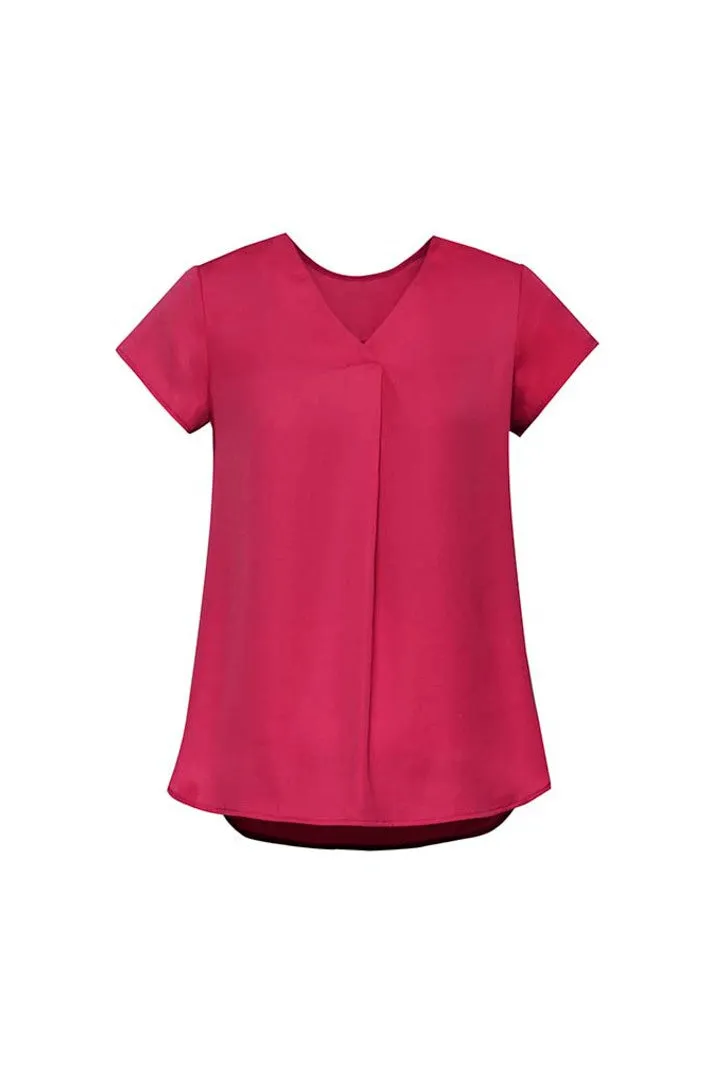 Biz Corporates RB967LS Kayla Ladies V Neck Pleat Blouse