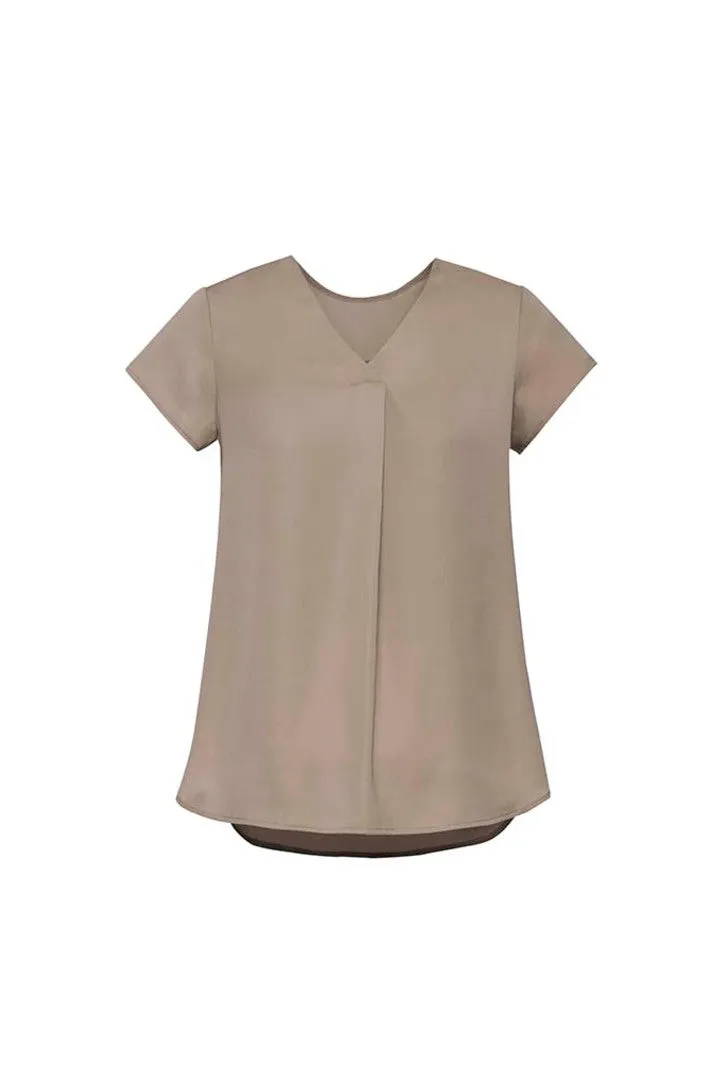 Biz Corporates RB967LS Kayla Ladies V Neck Pleat Blouse