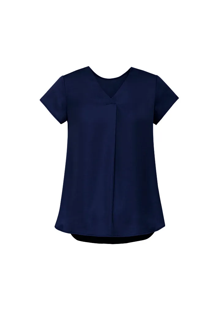 Biz Corporates RB967LS Kayla Ladies V Neck Pleat Blouse