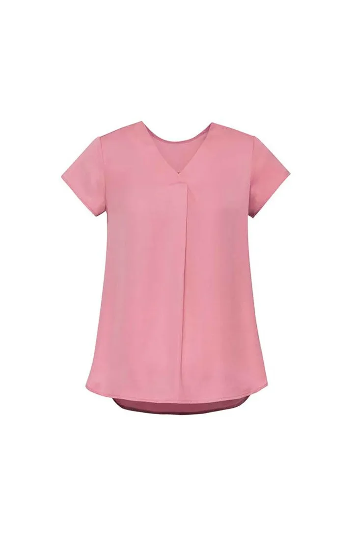 Biz Corporates RB967LS Kayla Ladies V Neck Pleat Blouse