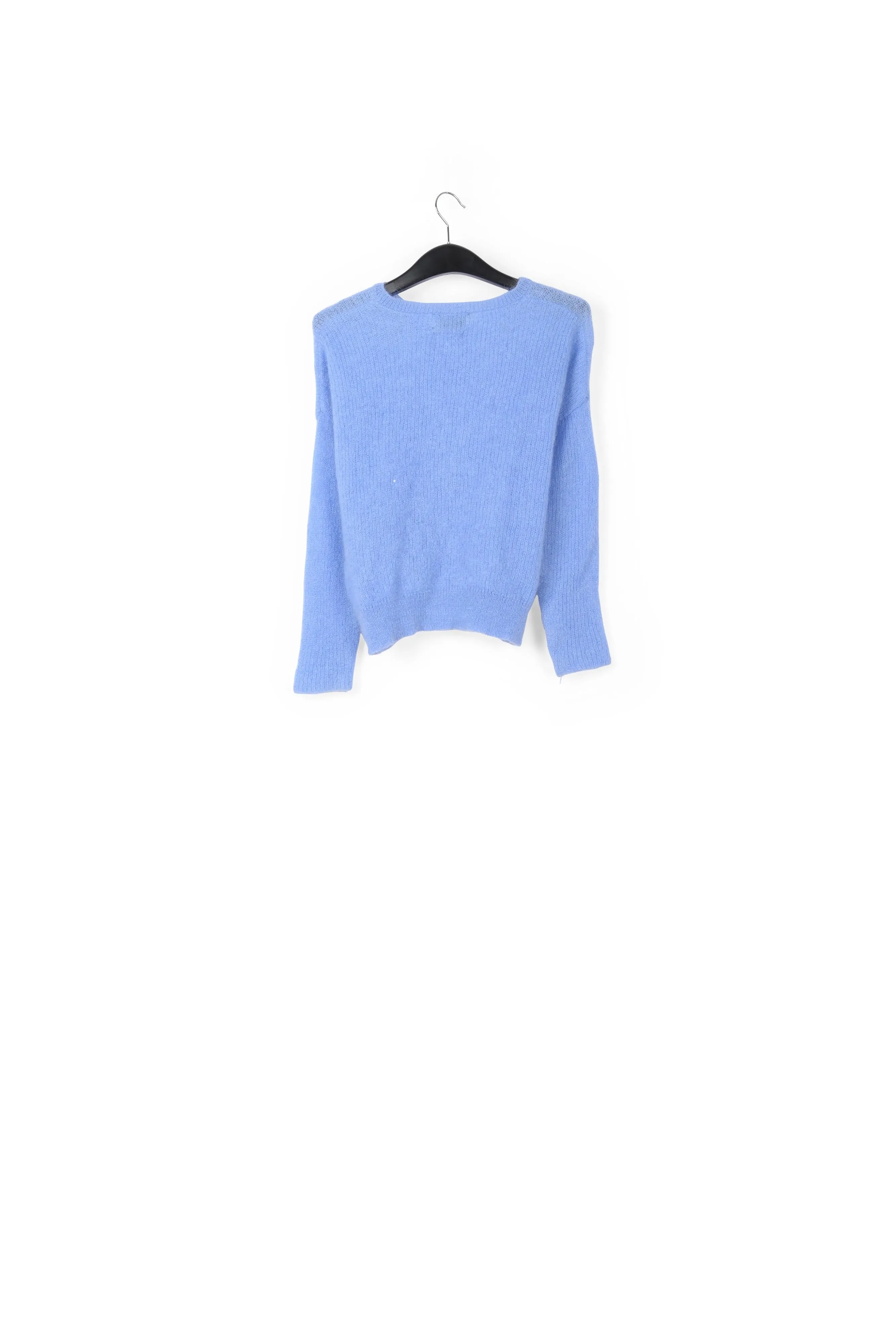 Blue oversized mohair-blend knit sweater