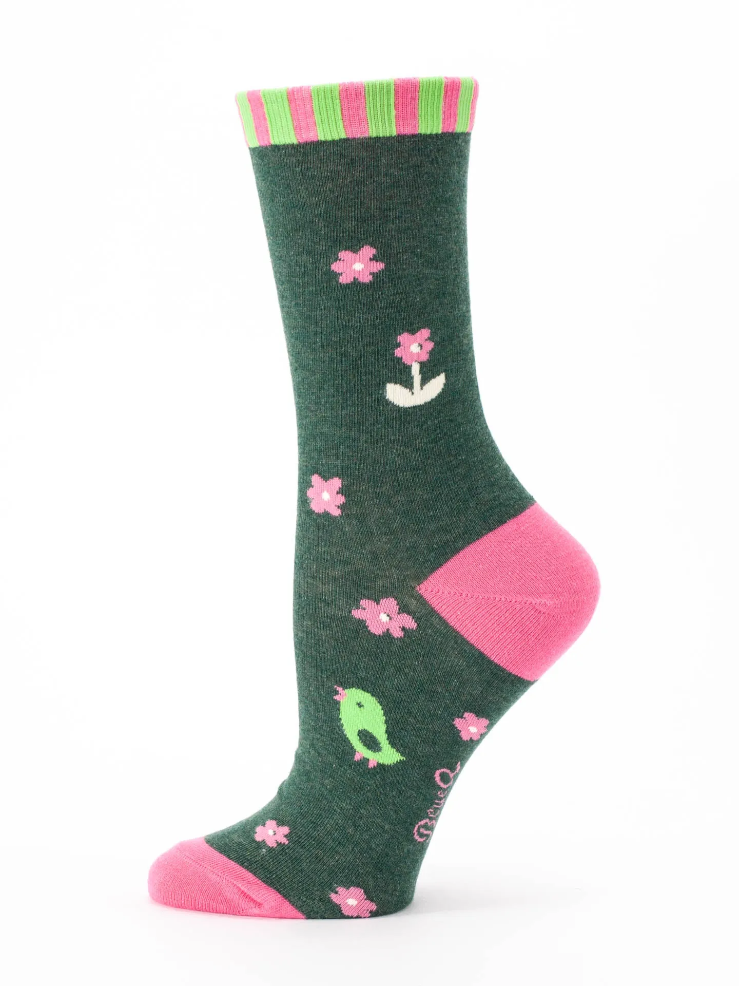 Blue Q Womens SW482 Cotton Crew Fashion Socks, Less You More Me, One Size