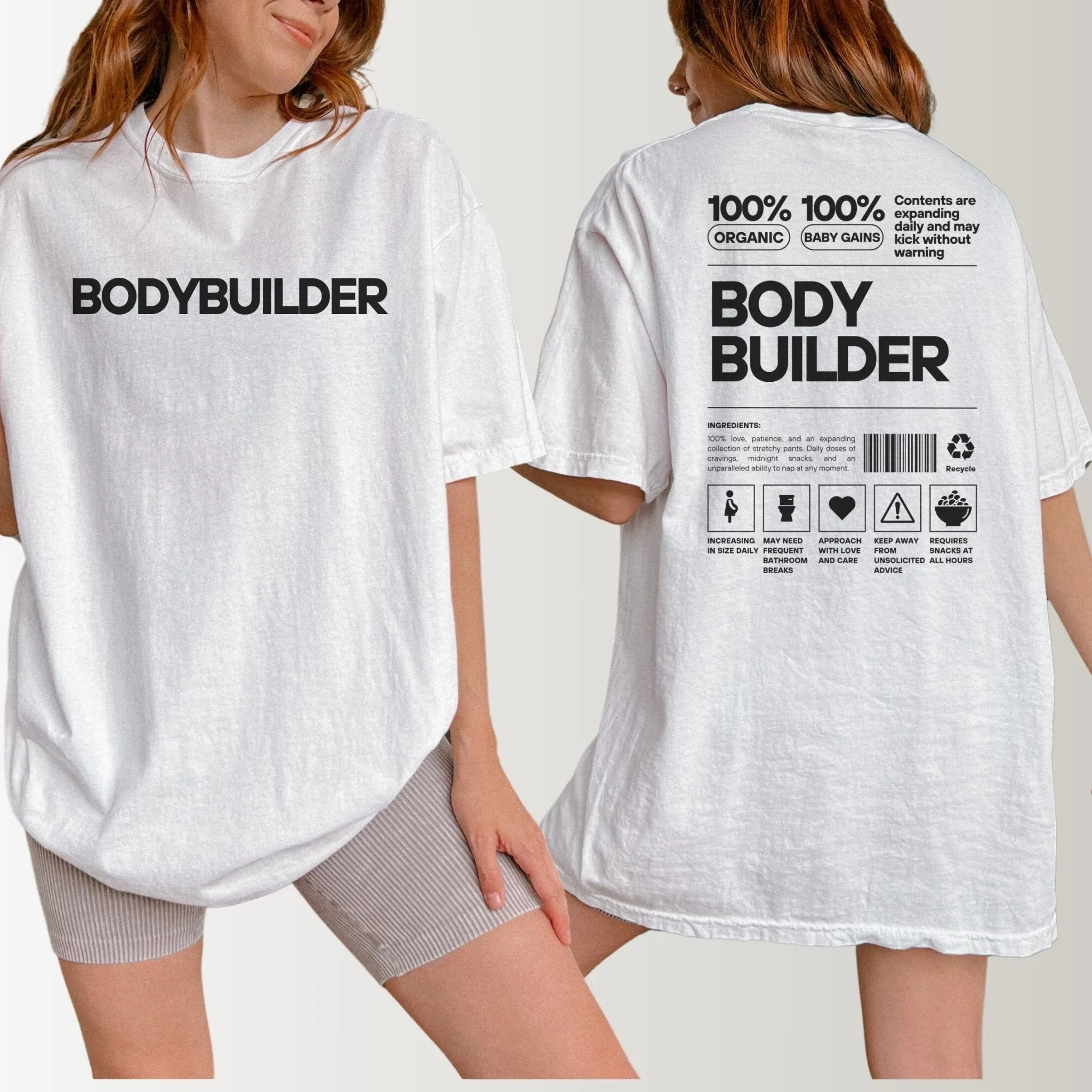 Bodybuilder Gym Pregnancy Announcement Shirt
