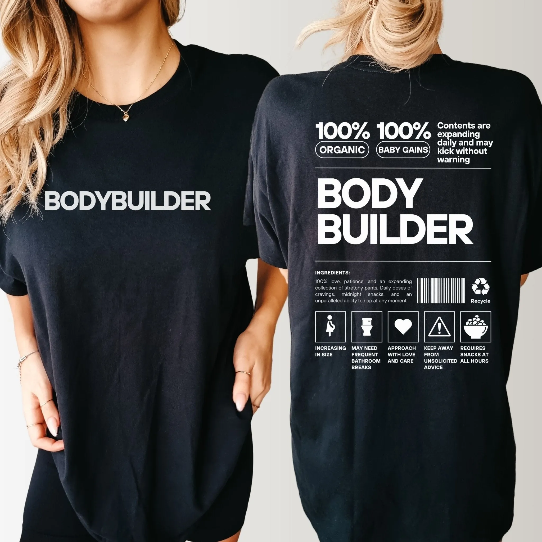 Bodybuilder Gym Pregnancy Announcement Shirt
