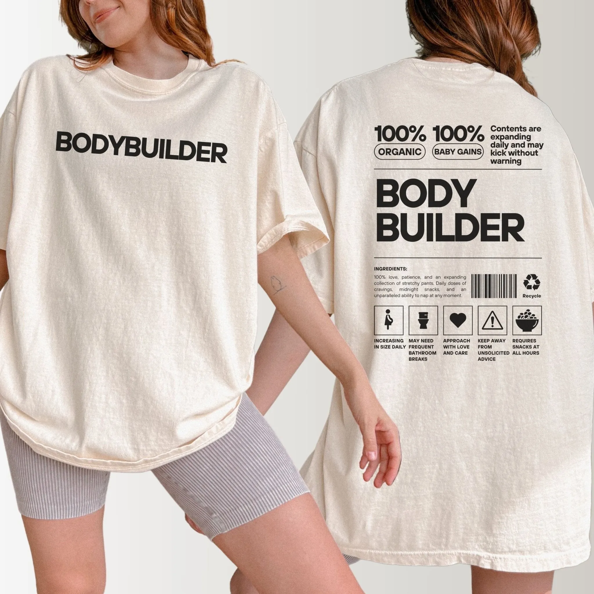 Bodybuilder Gym Pregnancy Announcement Shirt
