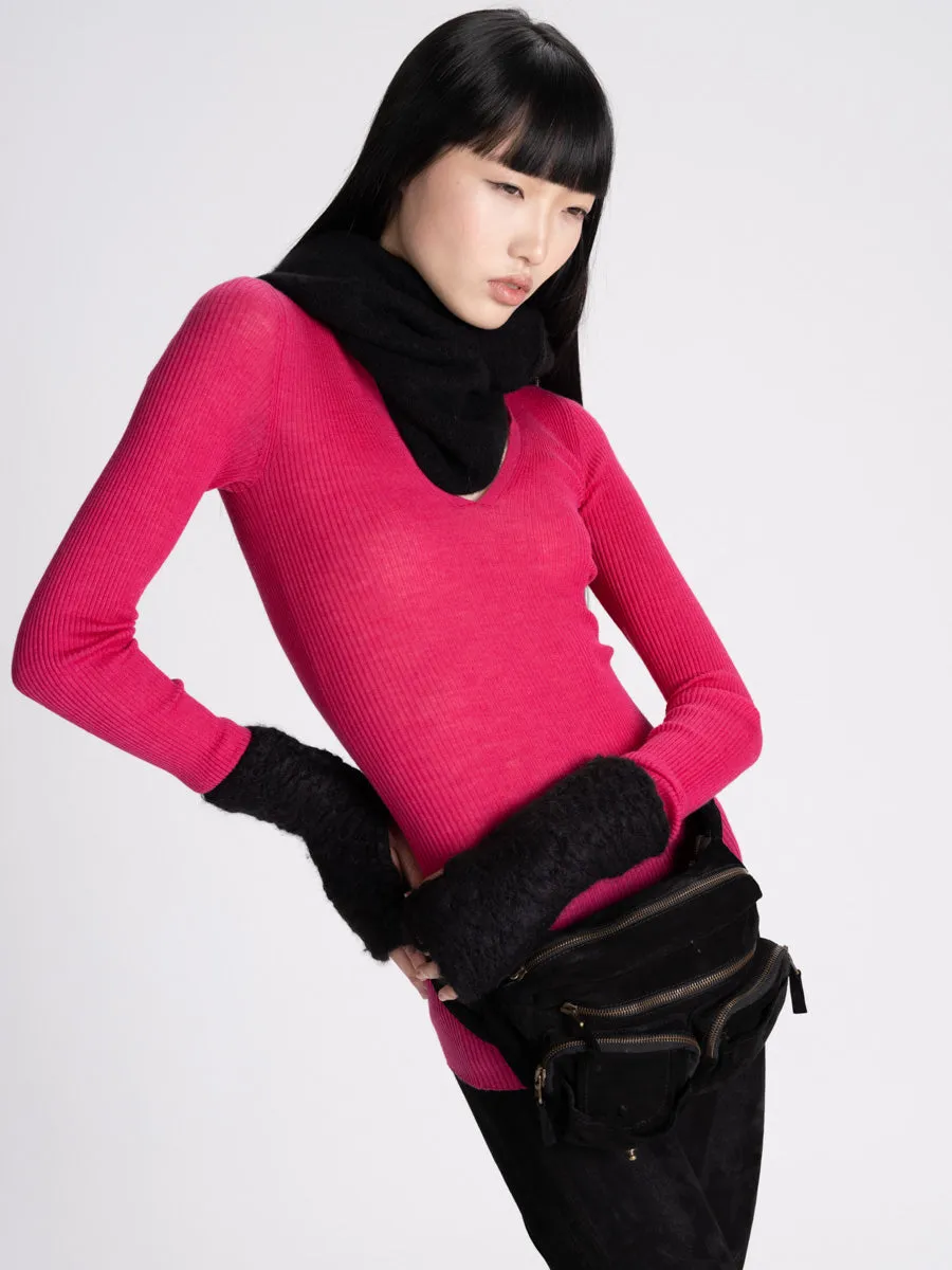 Bonnie Young V Neck Cashmere Silk Sweater