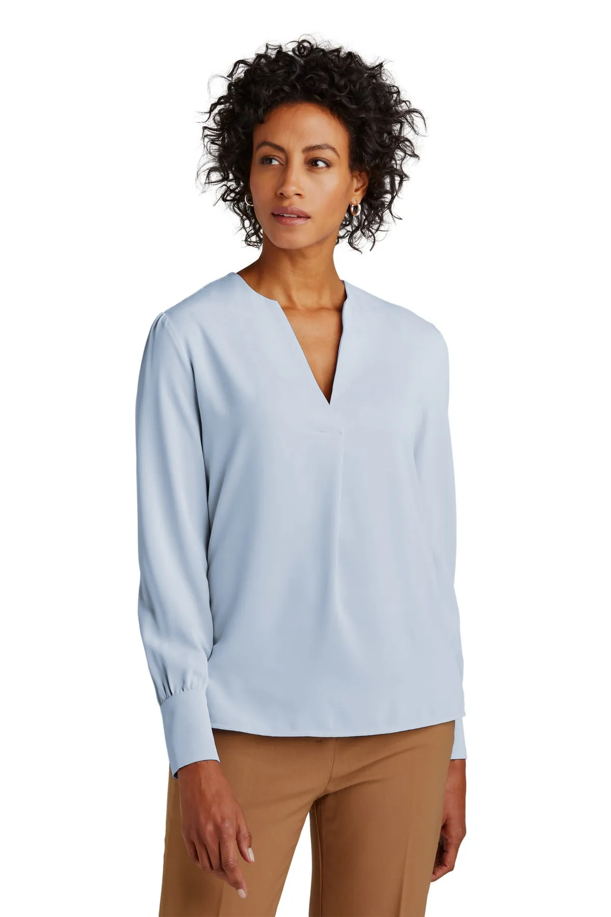 Brooks Brothers¨ Women's Open-Neck Satin Blouse BB18009