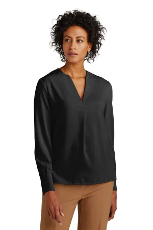 Brooks Brothers¨ Women's Open-Neck Satin Blouse BB18009