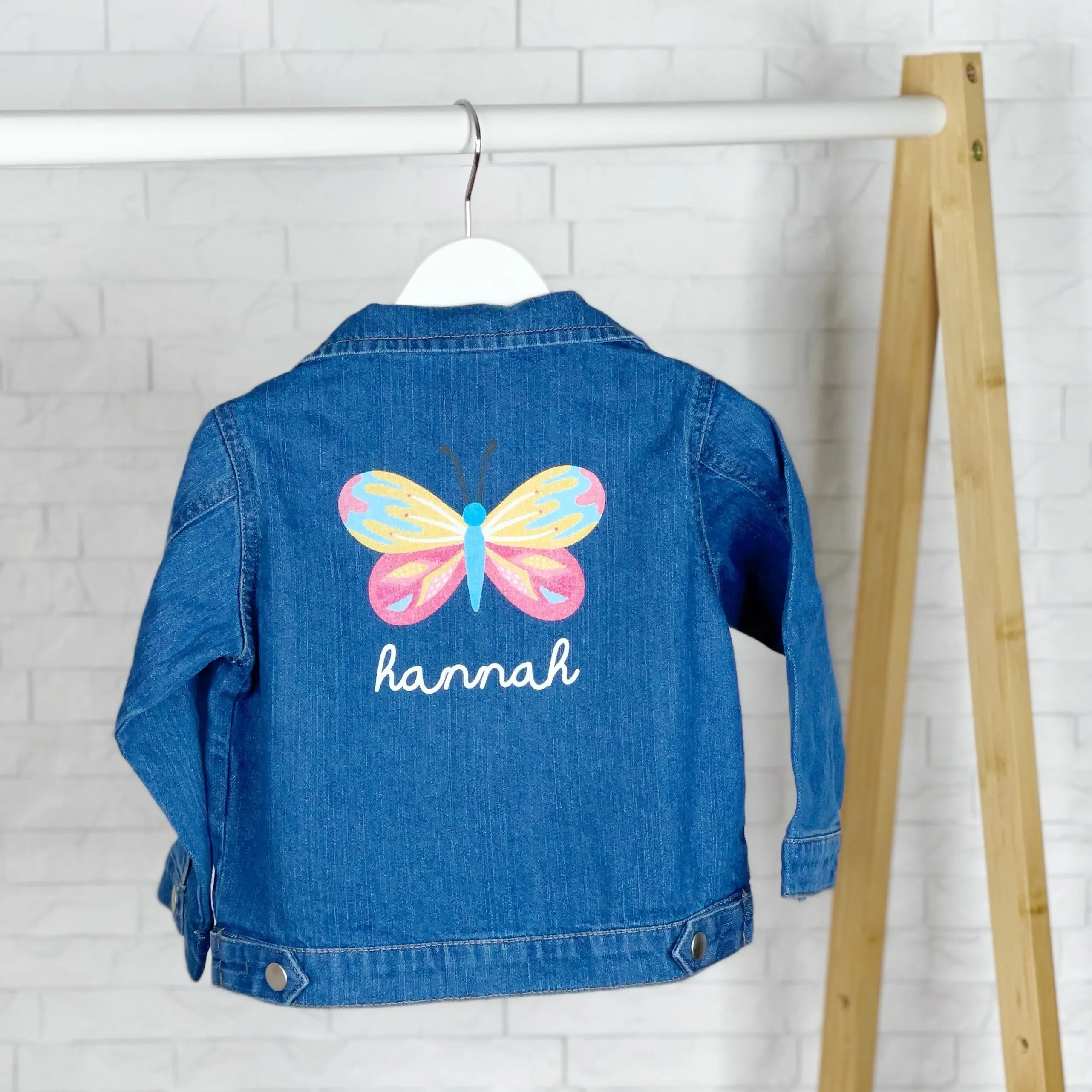 Butterfly Personalised Baby/Kids Denim Jacket