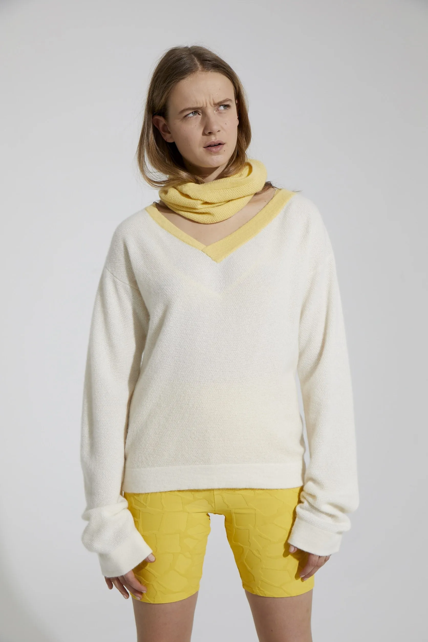 Cashmere and Silk Drunk V-neck