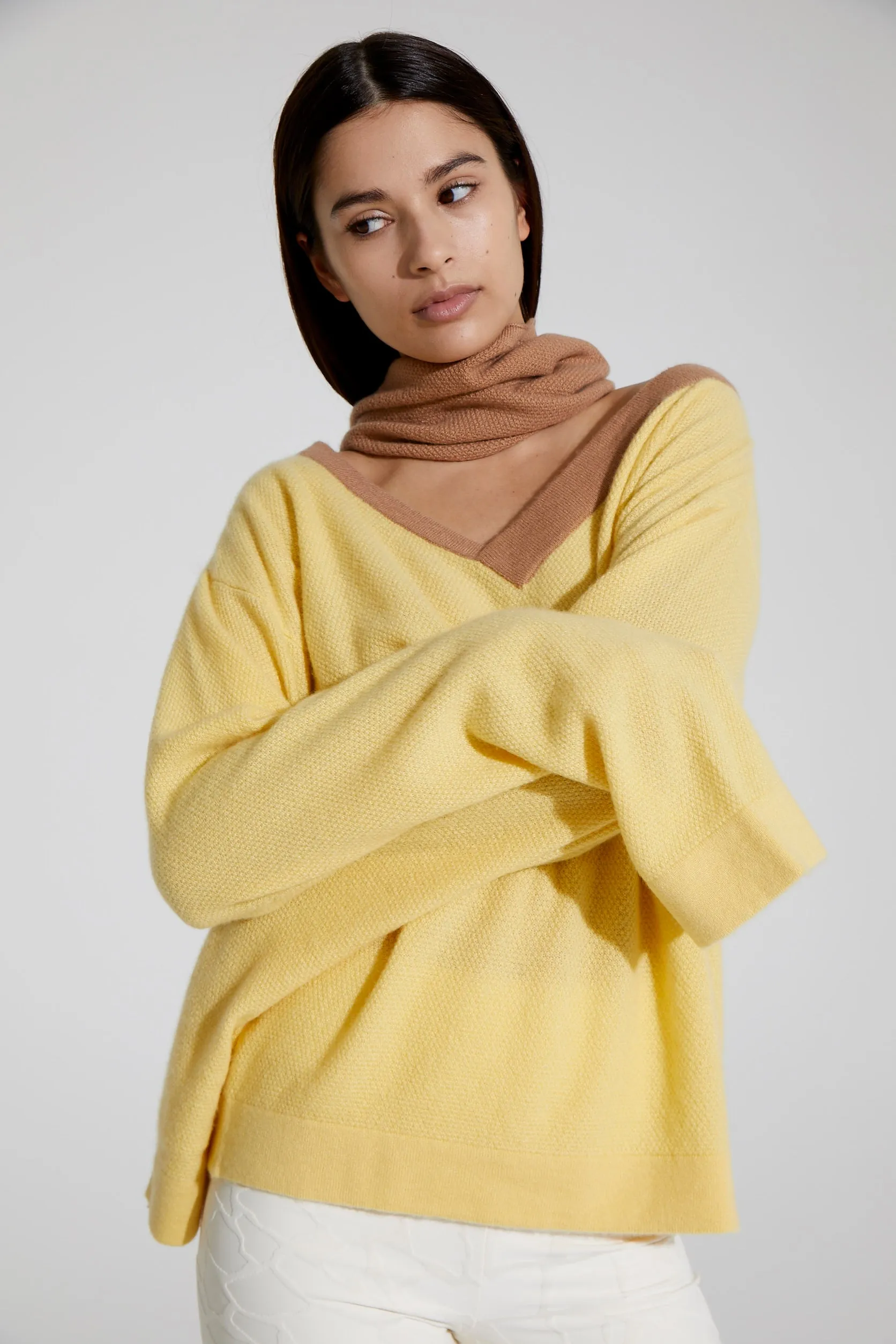 Cashmere and Silk Drunk V-neck