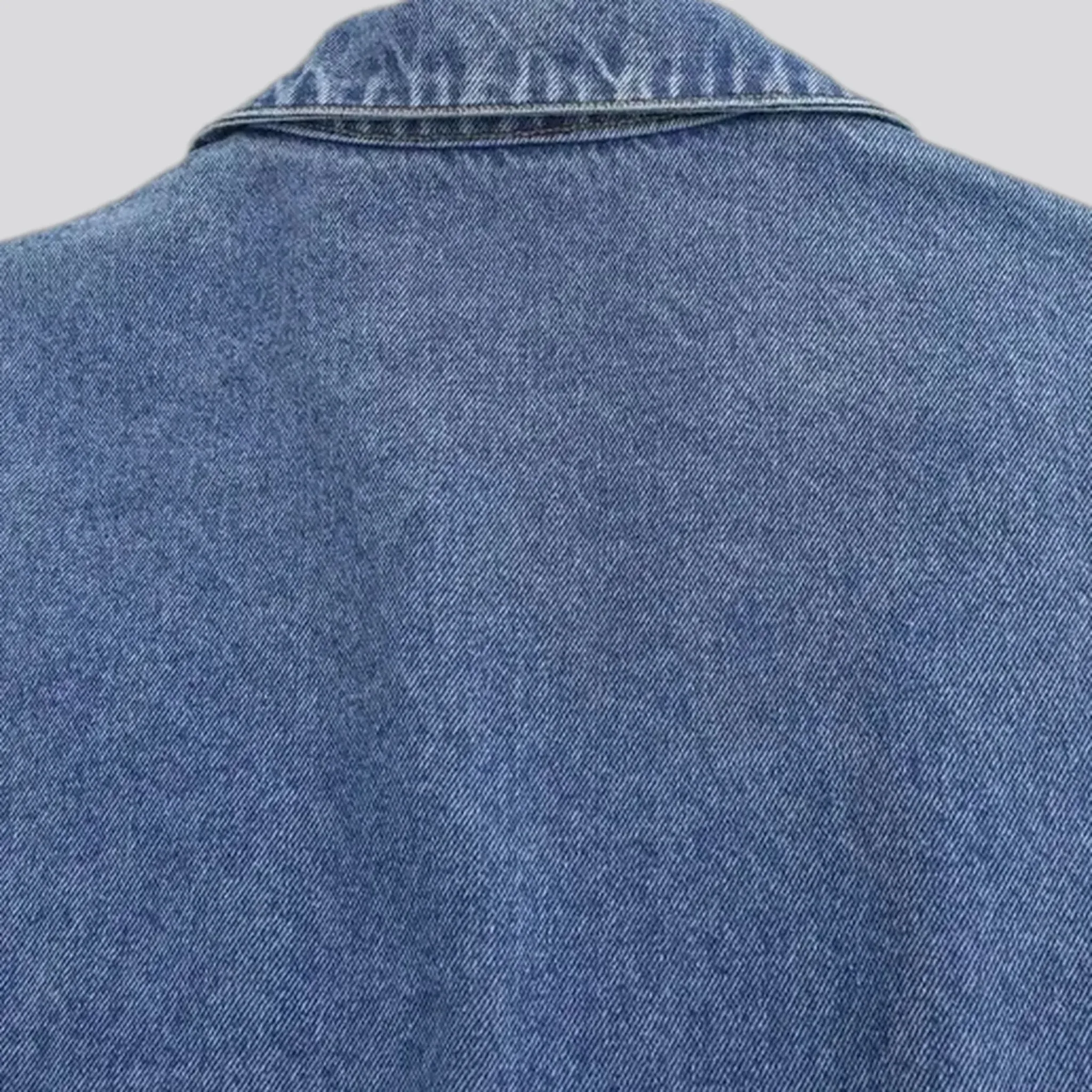 Casual stretchable jacket jeans shirt for ladies
