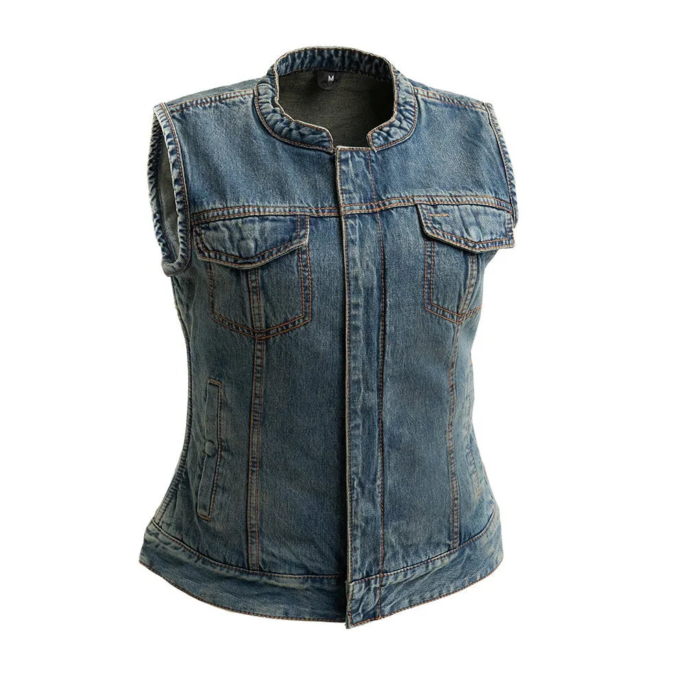 CAT WOMEN Motorcycle Denim Vest
