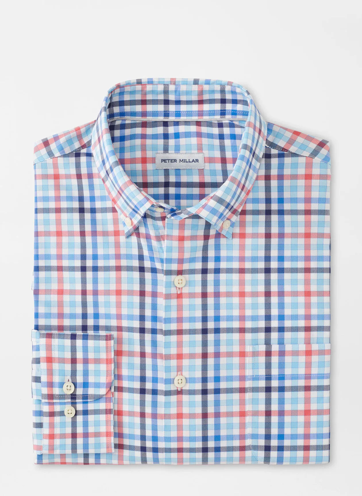 CHAMBLY CROWN LITE COTTON STRETCH SHIRT - SEAPORT BLUE