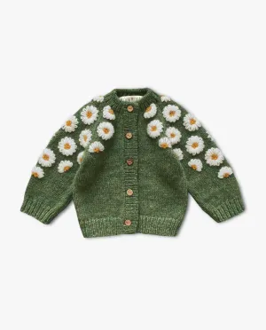 Chamomiles cardigan | Moss Green