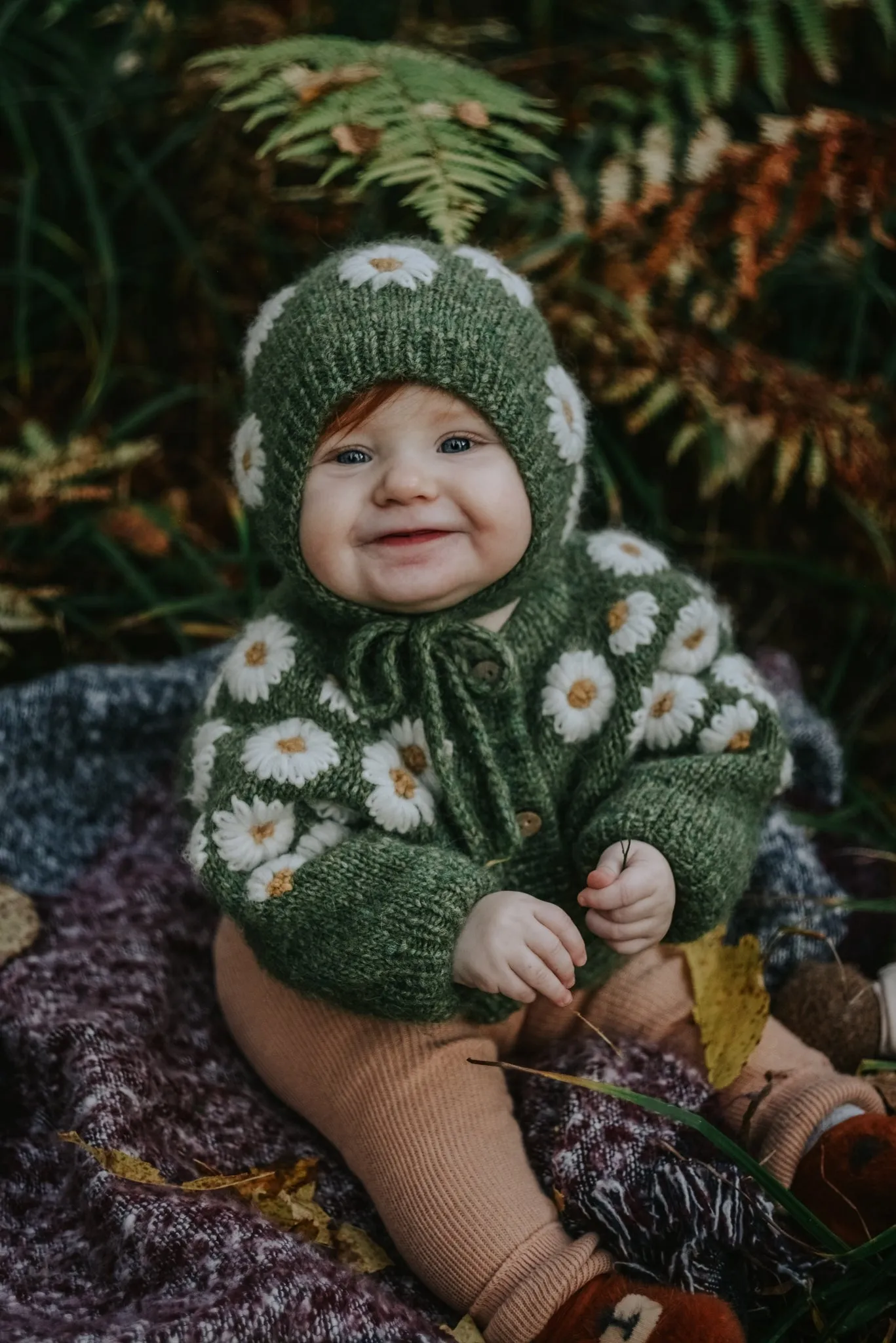 Chamomiles cardigan | Moss Green