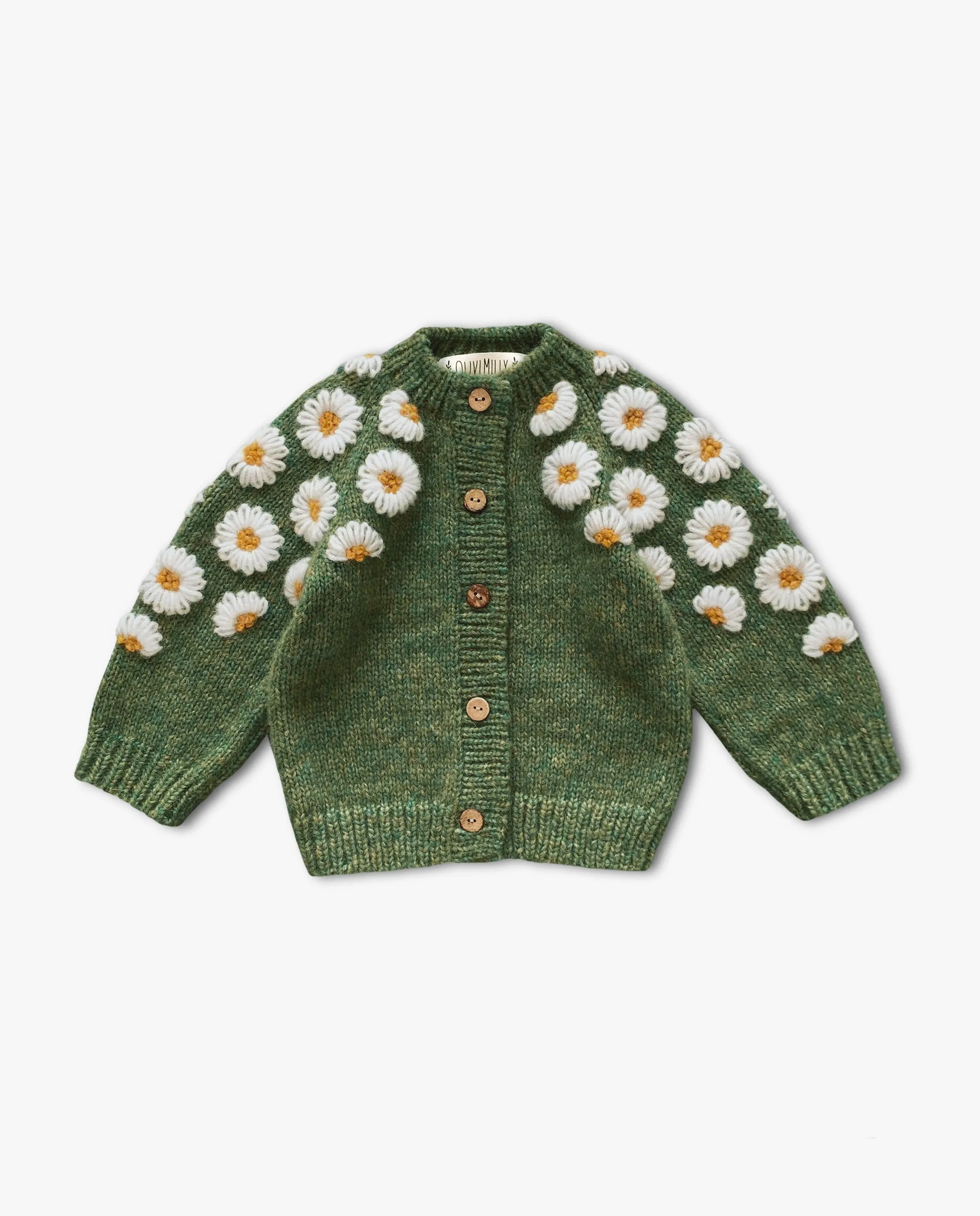 Chamomiles cardigan | Moss Green