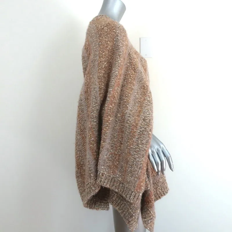 Chanel F/W 2018 Striped Knit Tunic Dress Beige/Gold Size 36 Kimono Sleeve Mini