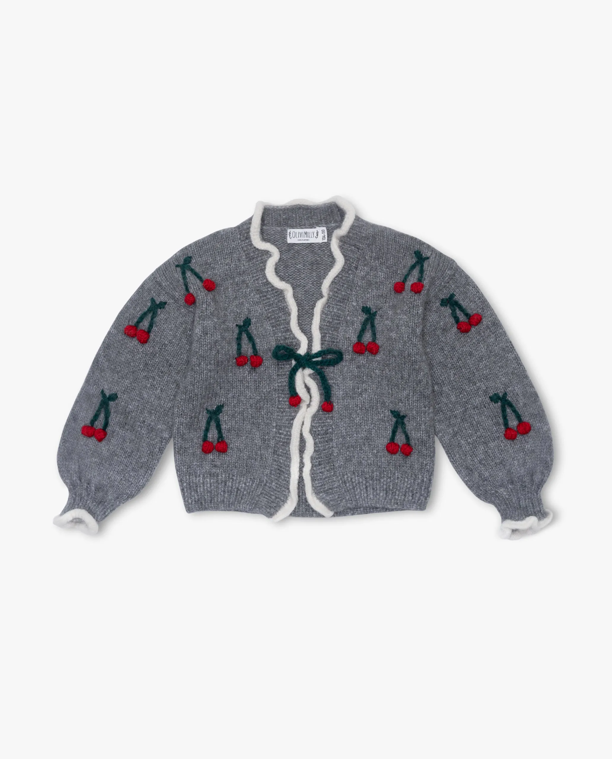 Cherries cardigan | Dark grey