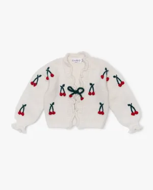 Cherries cardigan | off white