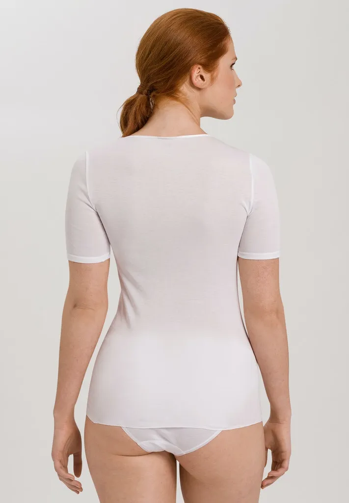Cotton Seamless - Short Sleeved V-Neck Top