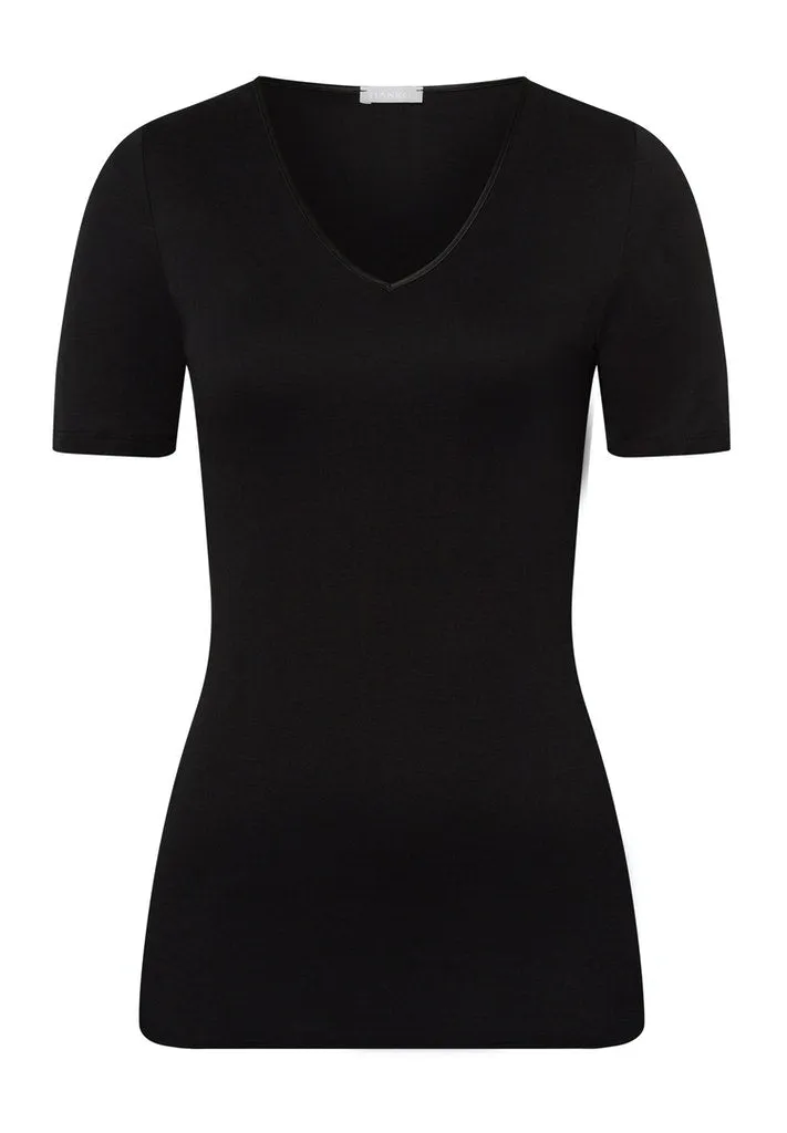 Cotton Seamless - Short Sleeved V-Neck Top