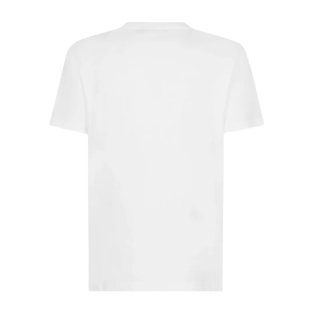 COTTON T-SHIRT WITH LOGO PRINT WHITE/BLACK