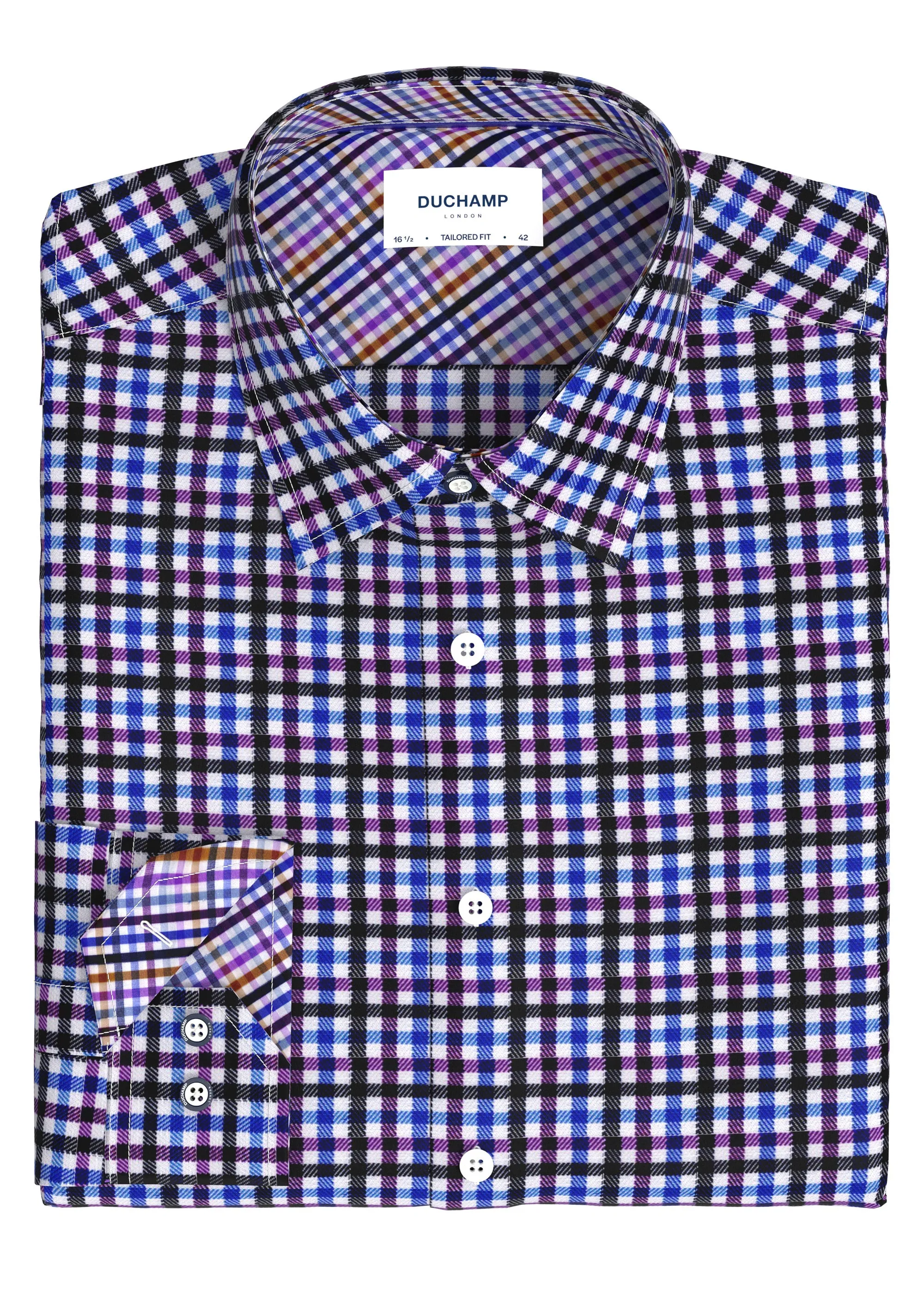 Duchamp London Gingham Dress Shirt