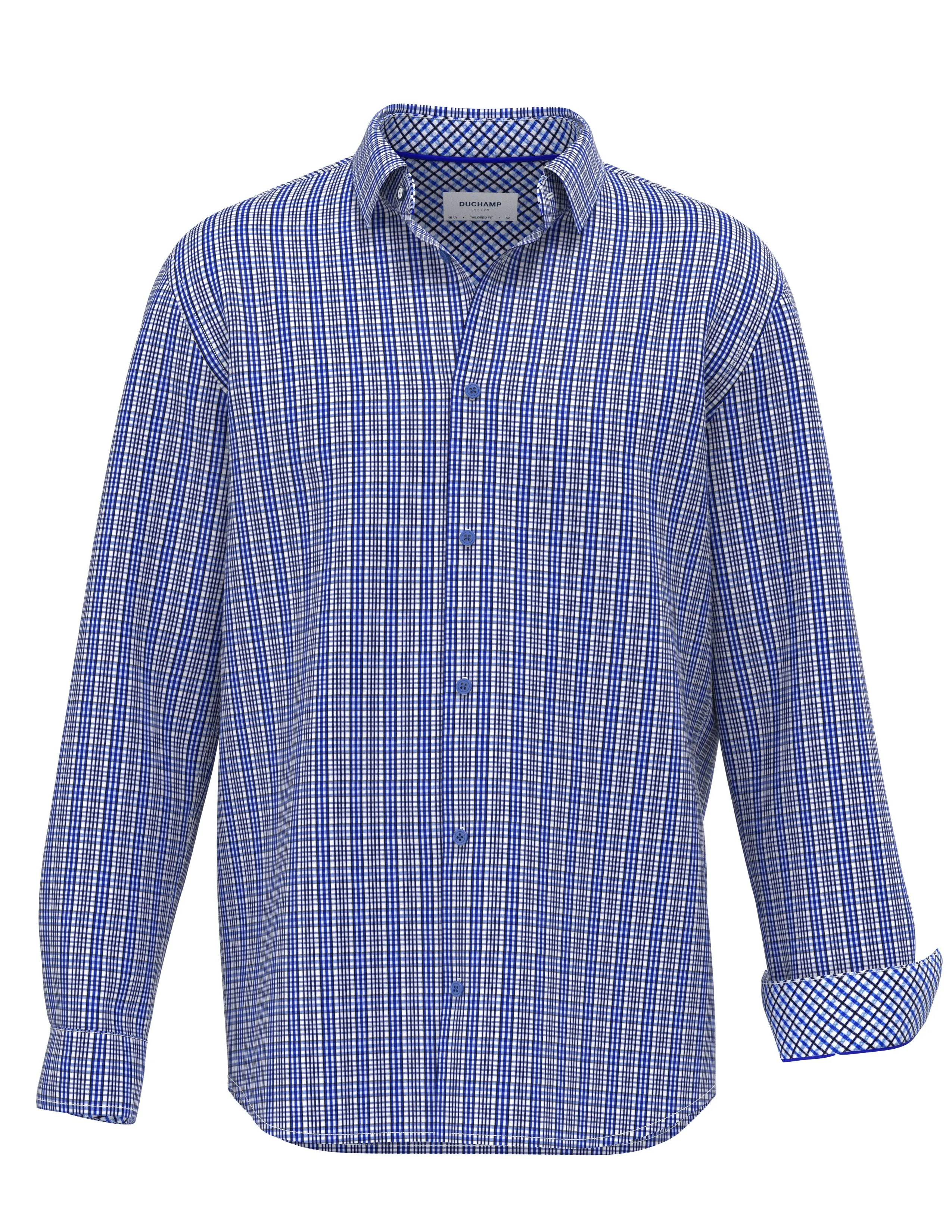 Duchamp London Plaid Dress Shirt
